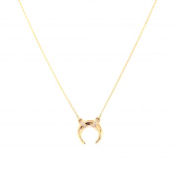 Lady's Yellow 14 Karat Pendant Necklace With 0.03Tw Round H Vs1 Diamonds