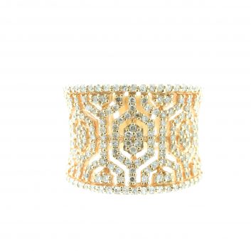 Luxury Diamond Yellow Gold Design Fashion Ring