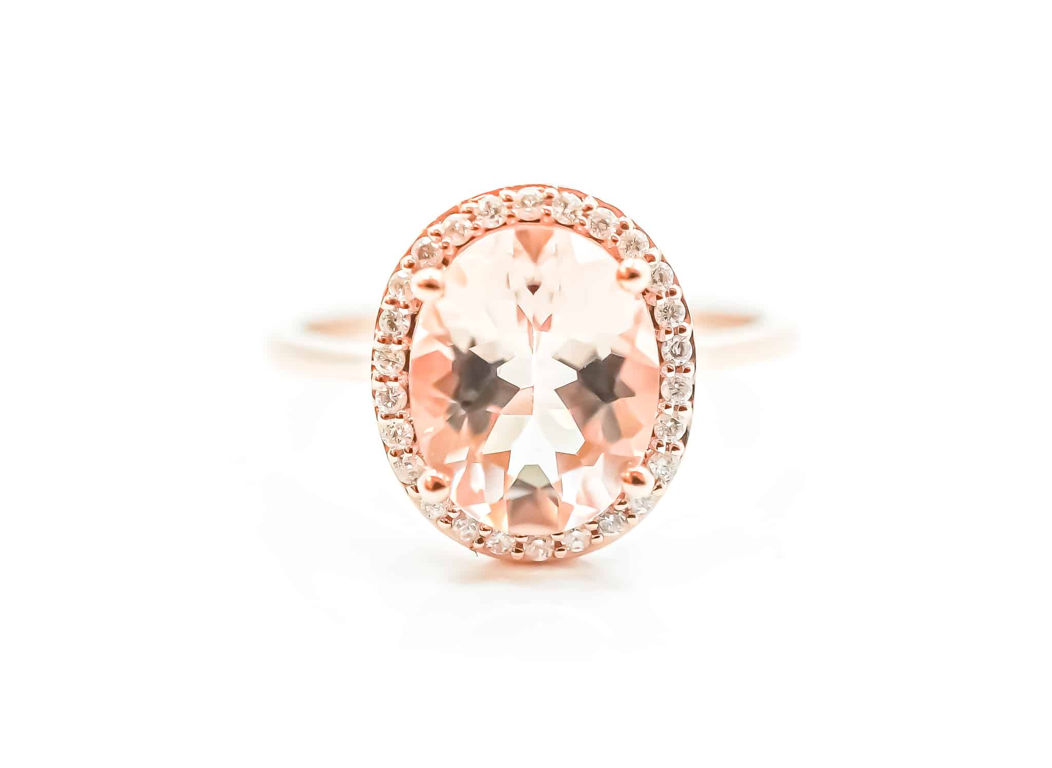 Luxury Oval Morganite and Diamond Ring | Essex Fine Jewelry - Atlanta