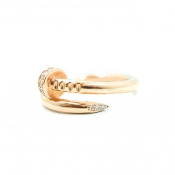Luxury Rose Gold And Diamond Nail Ring
