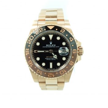Rolex 40mm GMT Master II 18K Rosé Gold with Black Dial (Root Beer)