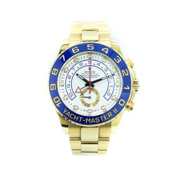 Rolex Yacht Master II, 18k Gold, 44mm, Blue Bezel with White Dial