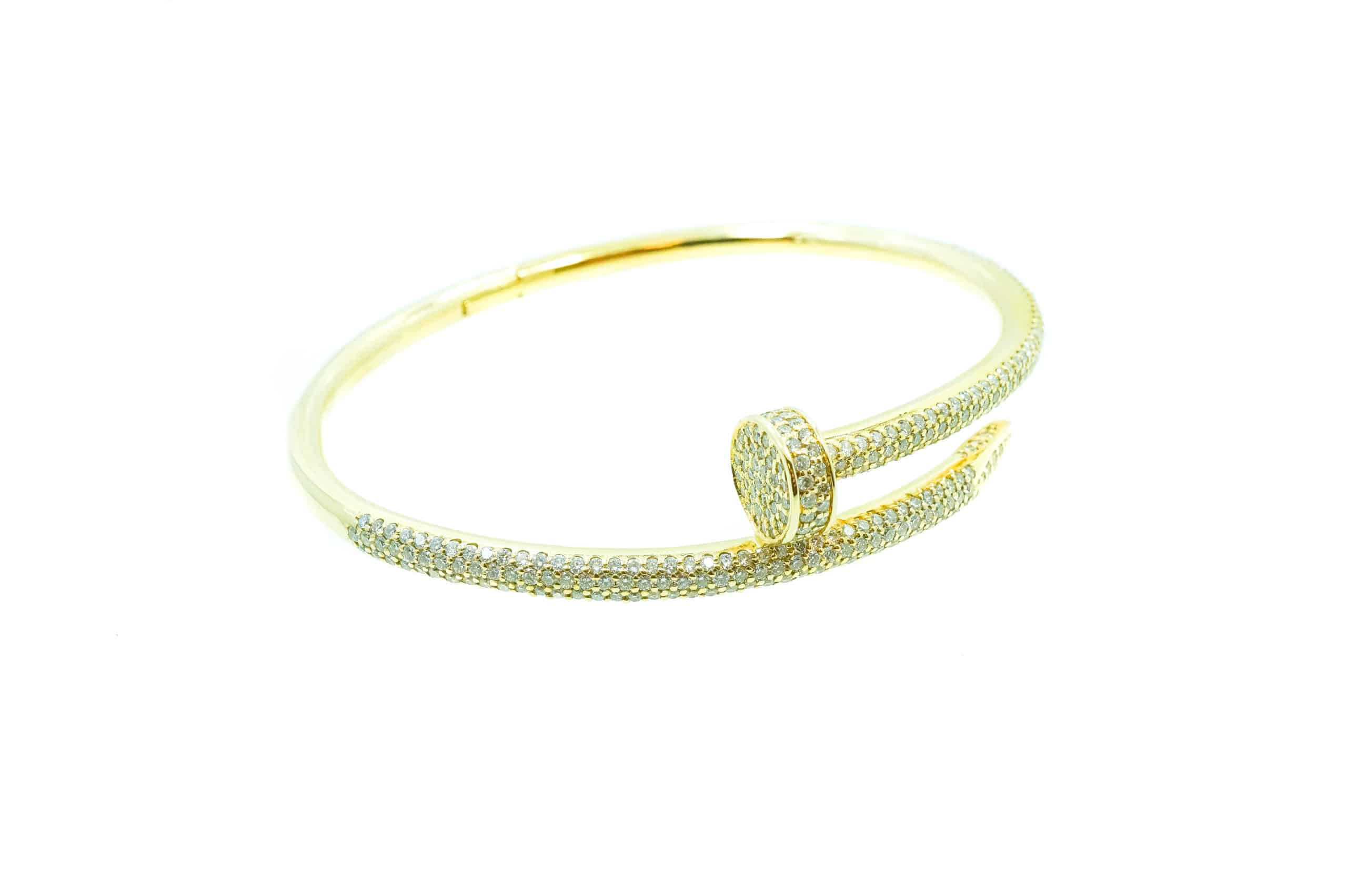 Used Cartier amulet XS shell diamond bracelet K18 India | Ubuy